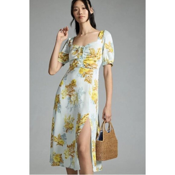 FAVORITE DAUGHTER The Vineyard Floral Print Maxi Dress in Sky Blue Size US 0 - Picture 3 of 13